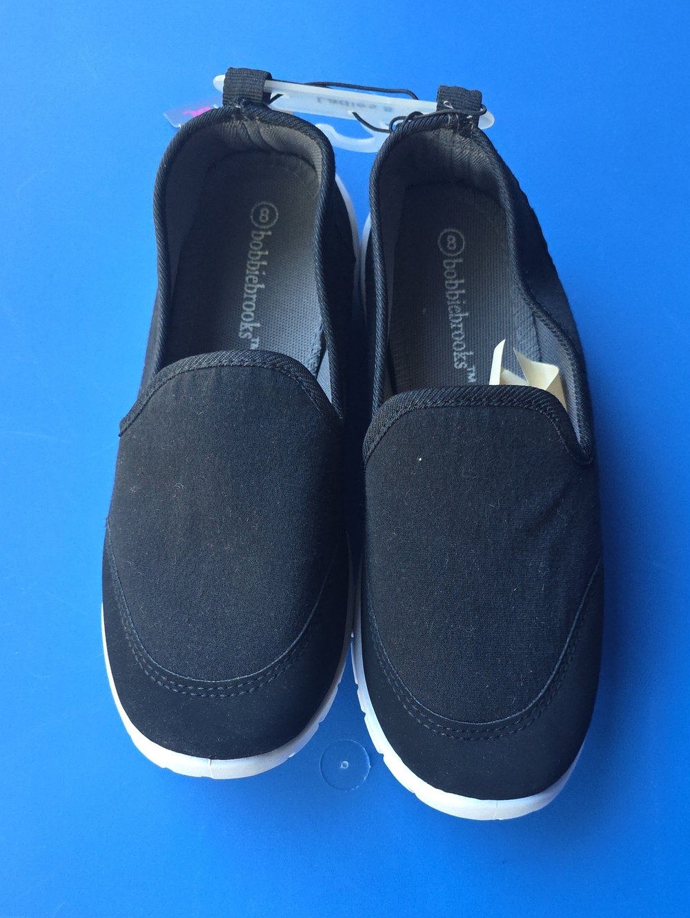 Bobbie Brooks Black and White Slip-On Women's Sneakers